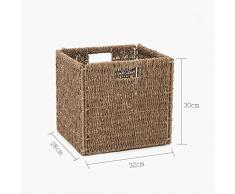 Sounagary Cesta Cesta De Ratán Con Jardín Canasta De Paja Portaobjetos Portaobjetos Con Tapa,Colores Primarios, Compre 3, Enviar 1 Cesta Primario (Sin Cubierta)
