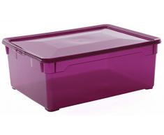 Rotho Sundis 7084023 caja de plástico para almacenamiento morado jersey, 40 x 33,5 x 17 cm