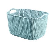 Curver 3253923970036 caja y cesta de almacenaje - cajas y cestas de almacenaje (Storage basket, Azul, Prendas de punto, Monótono, Rectangular, Interior)