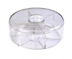 Xavax 00111329 - Caja para conservar bolsitas de té (circular), transparente
