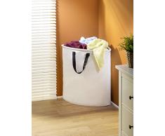WENKO 3440006100 Pongotodo de ángulo Stone - cesta para la ropa, 75 L, Poliéster, 55 x 60 x 40 cm, Beige