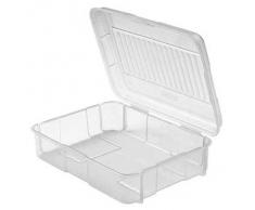 Curver 173109 - Caja de almacenaje con tapa integrada (6,6 L), transparente