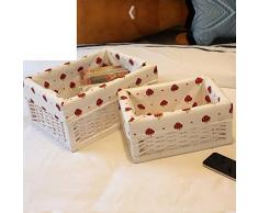 caja de almacenaje del hogar/ caja de almacenamiento de escritorio/Canasta baja/ canasta de mimbre-C