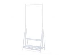 Foppapedretti 9900417210 - Perchero plegable con dos estantes de aluminio, color blanco.