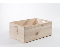 Compactor caja de madera de pino Natural e instrucciones para hacer personalizables, Beige