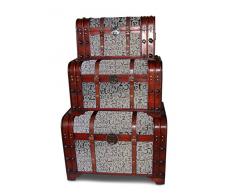 clatin 25505 Juego de madera Baúles 3 piezas Diseño Noble Letters