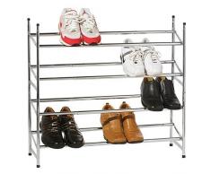 4 baldas metal cromado zapatero extensible baldas de almacenamiento para soporte organizador apilable estante soporte