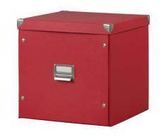 Zeller 17621 - Caja de cartón para almacenaje, 33.5 x 33 x 32 cm, color rojo