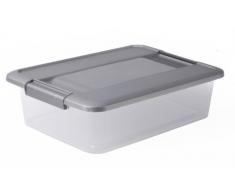 Sundis 4494001 Kliker Box Caja de Ordenación Polipropileno Plata 39 x 28,5 x 9,50 cm