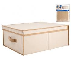 Home caja Armario, tela, crudo, 50 x 40 x 25 cm