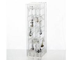 HQdeal Plegable Acrílico Soporte de la Joyería/Organizador de la Joyería para los Pendientes