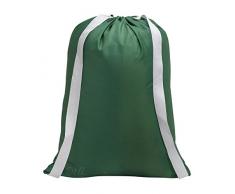Práctico de lavandería, Mochila bolsa para ropa sucia (55,88 cm X 71,12 cm), Verde, 22x28