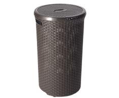Curver M130380 - Cesto redondo natural style 48l chocolate