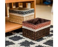 BBYE Caja De Almacenamiento De Cosméticos / Armarios Escritorio De Almacenamiento De La Cesta / Rattan Caja De Almacenamiento De Cocina / Caja De Almacenamiento Multifuncional ( Color : # 2 )