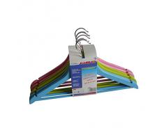 Protenrop 2708822 - Perchas de madera, 6 unidades, multicolor