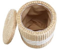 büloo cesta de ropa de asiento taburete almacenamiento cesta baúl de de caja con tapa , 2 piezas