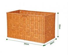 LINDA®Basura Basura Rectángulo Bambú Y El Ratán Cestería Canasta De Almacenamiento Chatarra Cestas Casa Caja De Almacenamiento Especificaciones 54 * 29 * 32Cm Cubo De La Basura Con Cubo De La Basura Con Pedal Cubo Basura Plastico