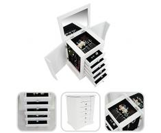 Mueble de almacenamiento para joyas con cajones y espejo integrado - Diseño de Peluquera