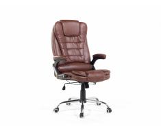 Silla de oficina - Giratoria - Piel sintética - Marrón - ROYAL