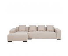 Sofá esquinero - Sofá Tapizado - Chaise longue derecho - Beis - LUNGO