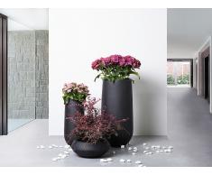 Maceta – 35x35x80 cm – Tubular - Negro - ANNECY