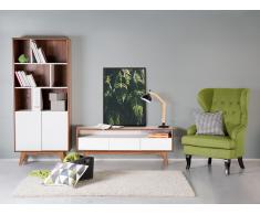 Cómoda - mueble de salón en MDF - nogal y blanco - COLUMBUS