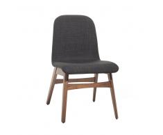 Silla de comedor - Tapizada - Gris oscuro - MADOX