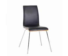 Silla – Marrón oscuro – Silla de comedor – Cuero sintético – HARLEM
