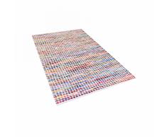 Alfombra de algodón - multicolor - 80x150 cm - Hecha a mano - BELEN