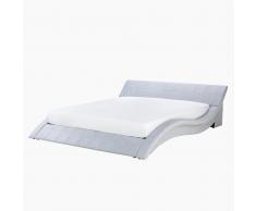 Cama tapizada - 180 x 200 cm - Cama con somier - color gris - VICHY