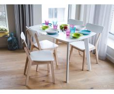 Mesa de comedor - Extensible - Blanco - 120-160 cm - SANFORD