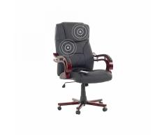 Silla de masaje – Silla de oficina – Cuero ecológico - Negro – EMPEROR