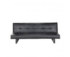 Sofá cama Negro - Canapé - Sofá de piel - DERBY
