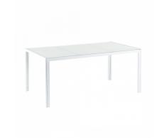 Mesa de jardín – 160 cm – Aluminio – Blanco - CATANIA