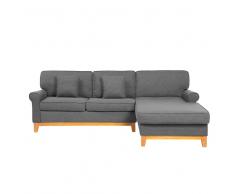 Sofá esquinero – Canapé – Tapizado – Gris oscuro – NEXO