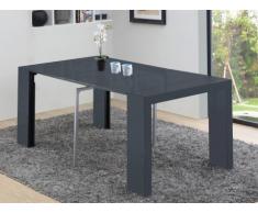 Mesa consola extensible CREPUSCULE VI - 8 cubiertos - 3 extensiones - Lacado gris