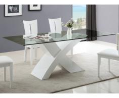 Mesa de comedor HOLLIS - 8 comensales - MDF lacado blanco