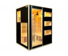 Sauna de infrarrojos 3/4 plazas MIKELI III - Gama Prestige - Negro