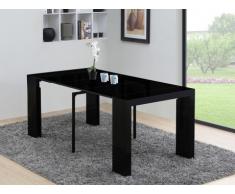 Mesa consola extensible CREPUSCULE VI - 8 cubiertos - 3 extensiones - Lacado negro