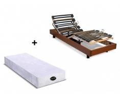 Cama eléctrica articulada con colchón natural memoria de forma PARURE de NATUREA - Cerezo - 80x200 cm