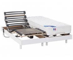 Cama eléctrica muelles ensacados y viscoelástica APOLLO de DREAMEA - Blanco - 2x80x200 cm