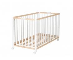 Cuna plegable AXELLE de madera - Roble y madera - Largo 123 x Ancho 63 x Alto 77 cm