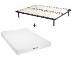 Pack somier de láminas + colchón de espuma de 7 zonas STERNSCHEIN de 15 cm de grosor de MORGENGOLD - 160x200cm