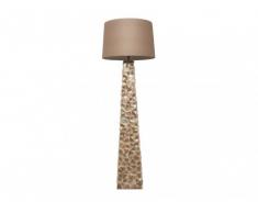 Lámpara de pie OCEANE de nácar y MDF - Alto 168 cm - Beige