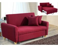 Sofá cama 2 plazas de tela XAVIER - Color rojo