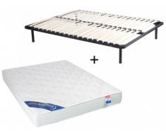 PACK Colchón de espuma ZEUS de DREAMEA + somier de láminas - 140x200 cm