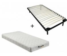 Pack somier de láminas + colchón de muelles WOLKENLOS de MORGENGOLD - 90x200cm