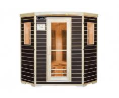 Sauna Infrarrojos 4/5 plazas Wengué Gama Carbono BLACKSPIRIT