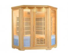 Sauna rinconera de infrarrojos 4/5 plazas FJORD - Gama Carbono