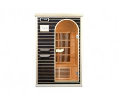 Sauna de infrarrojos LIESKA - 2 plazas - Gama Carbono - Wengué